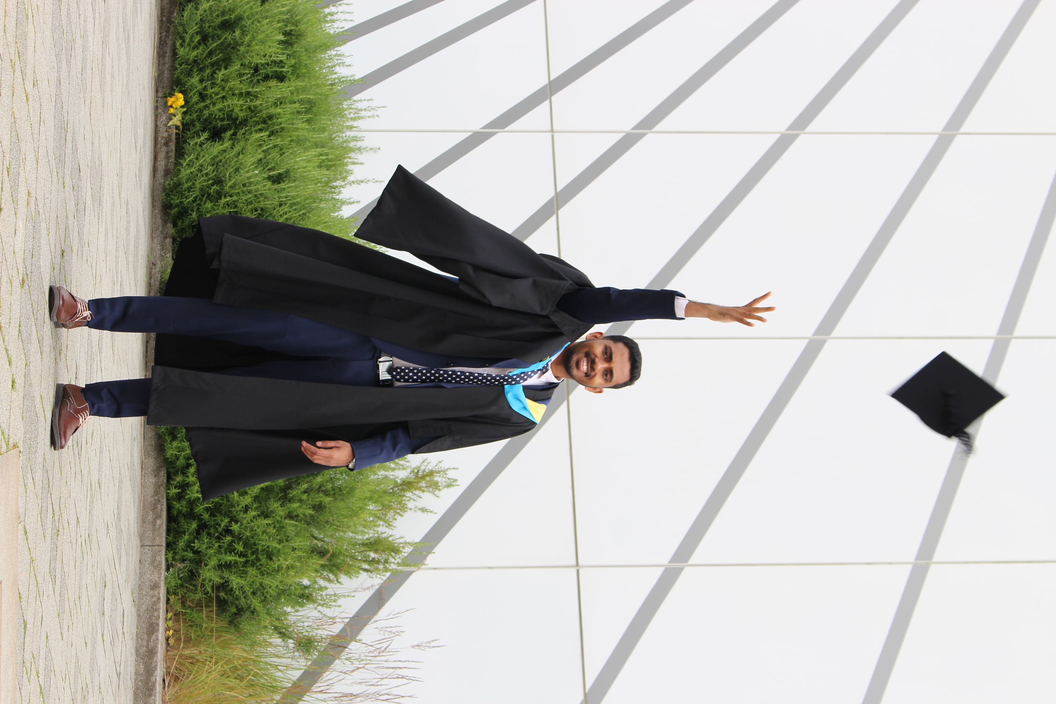 Gulger Mallik in graduation gown
